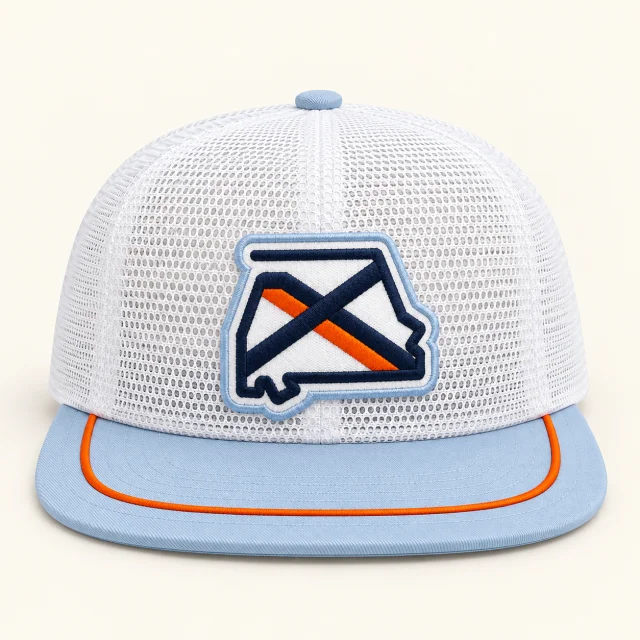Retro State Hat, front view.
